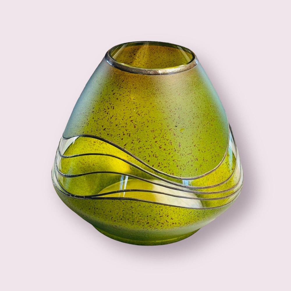 VLASTA VOBORNIKOVA MIRACLE STUDIO CZECH ART GLASS CONTEMPORARY VASE SIGNED